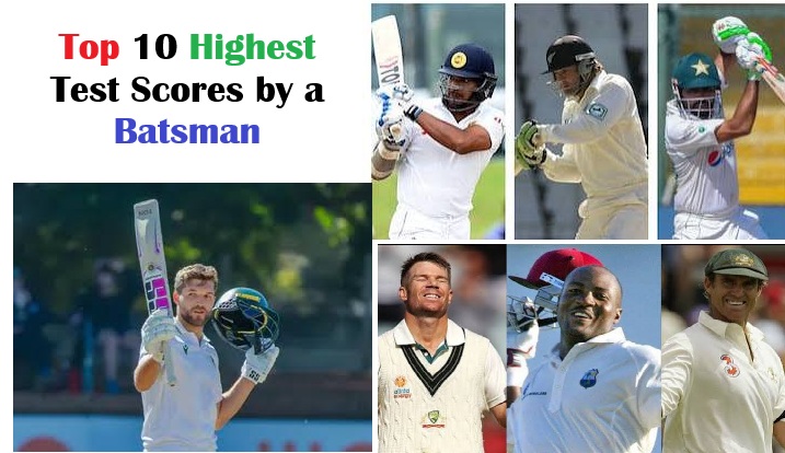 Top 10 Highest Test Scores by a Batsman