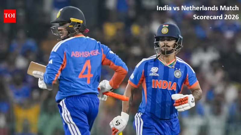 India vs Netherlands Match Scorecard 2026