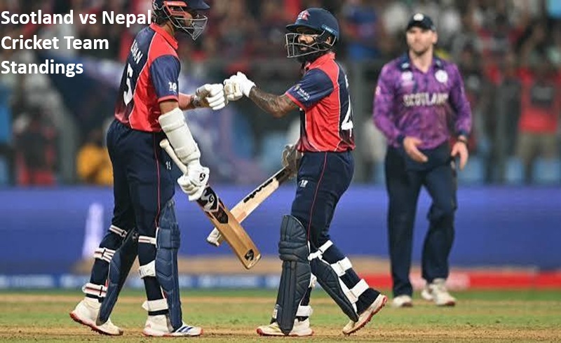 Scotland vs Nepal Cricket Team Standings